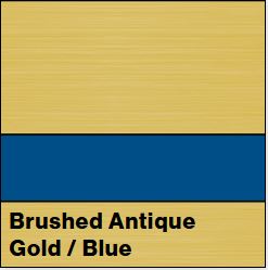 Brushed Antique Gold/Blue Metalgraph Plus 1/16IN - Rowmark Metalgraph Plus